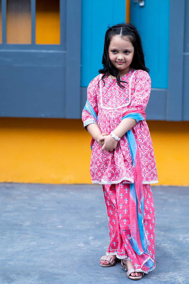 Fuchsia Pink Palazzo Set
