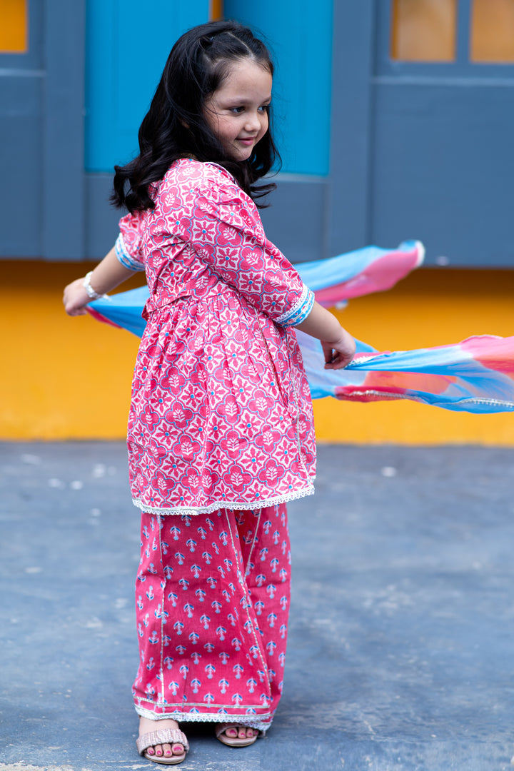 Fuchsia Pink Palazzo Set