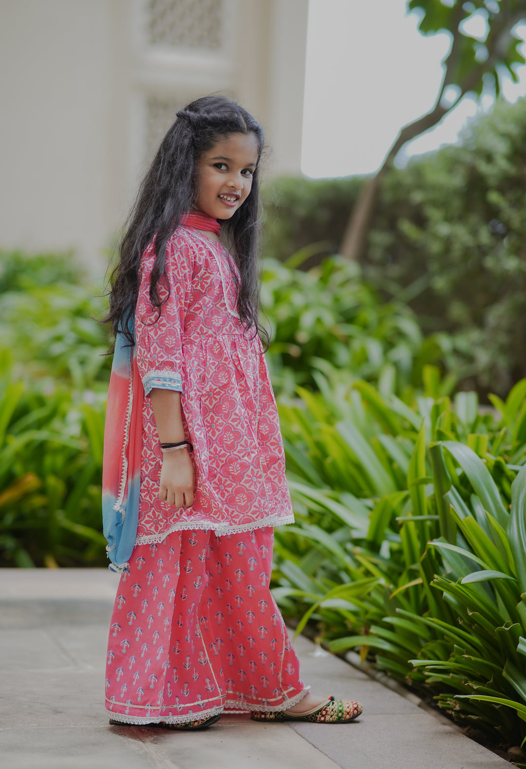 Fuchsia Pink Palazzo Set