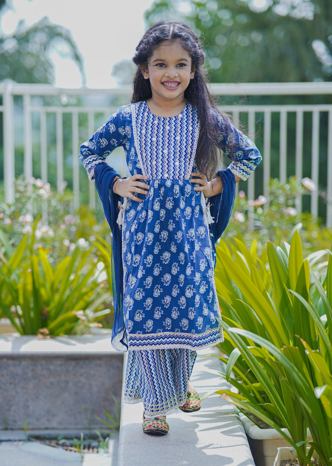 Indigo Naira Cut Palazzo Set