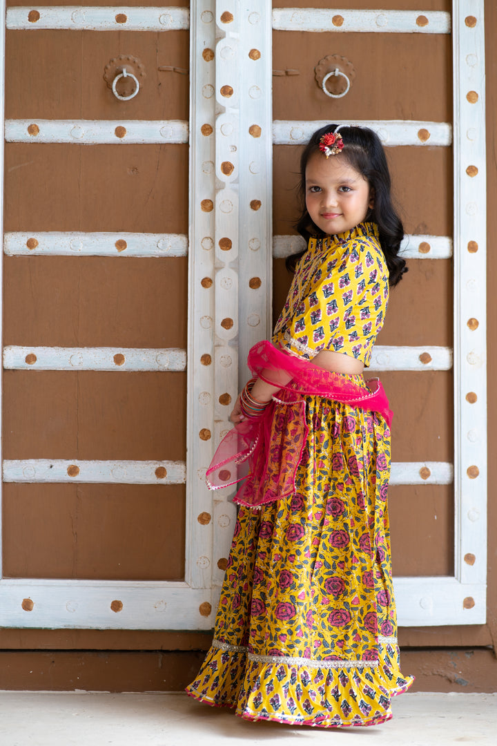 Yellow Mustard Lehenga Set