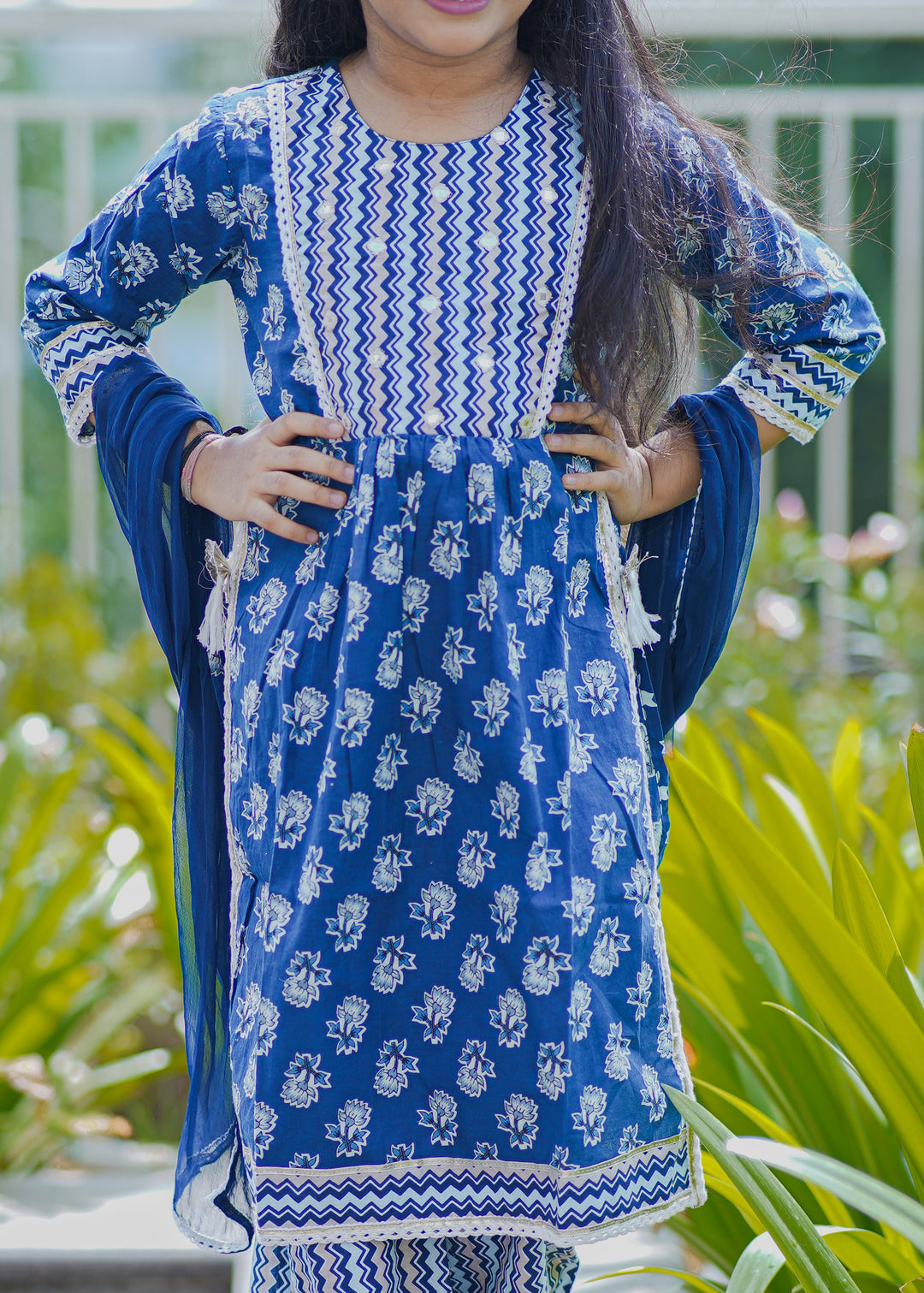 Indigo Naira Cut Palazzo Set