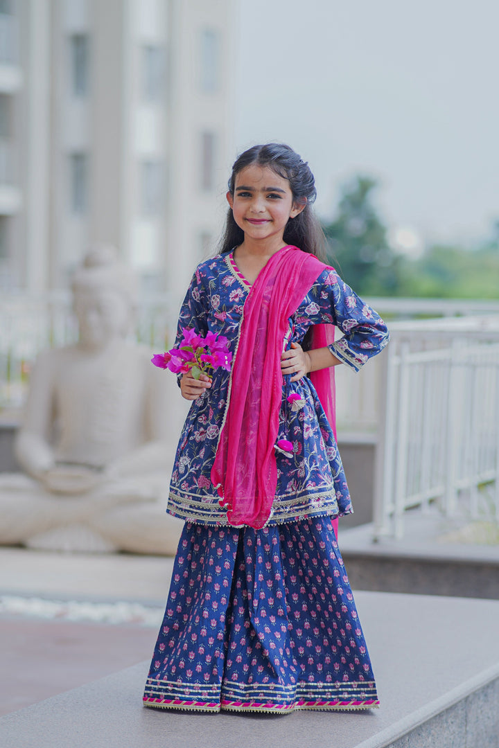 Midnight Blue Angarakha Set