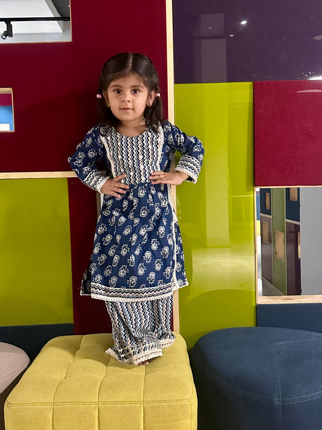 Indigo Naira Cut Palazzo Set